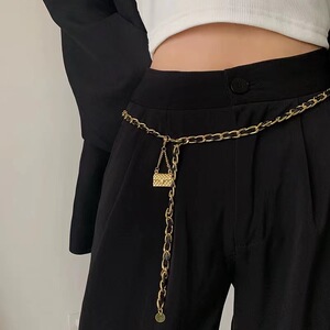 小香风腰链女配裙子金属装饰