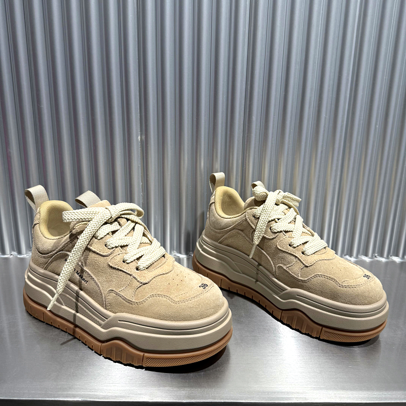 欧货真皮厚底时尚休闲鞋女