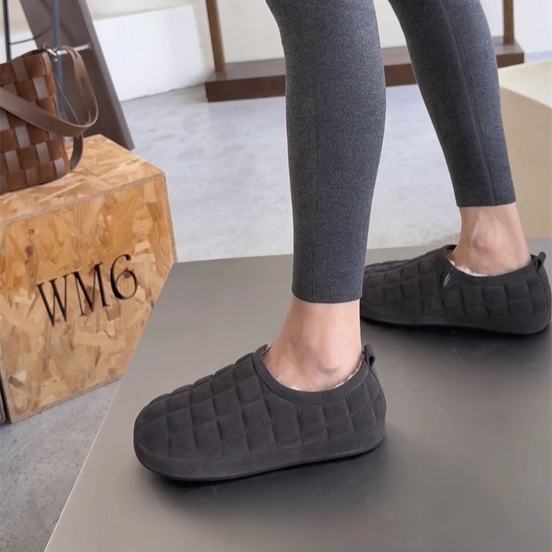 wm6女鞋加绒保暖羊毛低帮鞋
