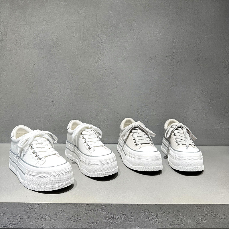 欧洲站2026年早春新款欧货真皮女鞋韩版圆头厚底时尚休闲鞋板鞋,女鞋,时尚休闲鞋,淘宝优惠券,粉丝福利购,淘宝优惠卷