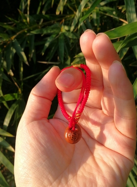 桃胡野生桃核福字桃篮手工手绳