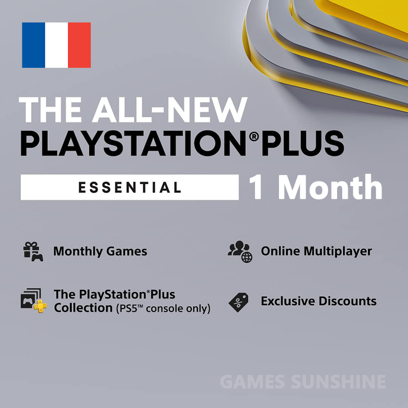 Sony PlayStation Plus Essential 1Mois PS5/PS4 法国PSN会员1月