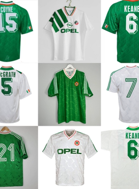Ireland retro jersey football shirt KEANE