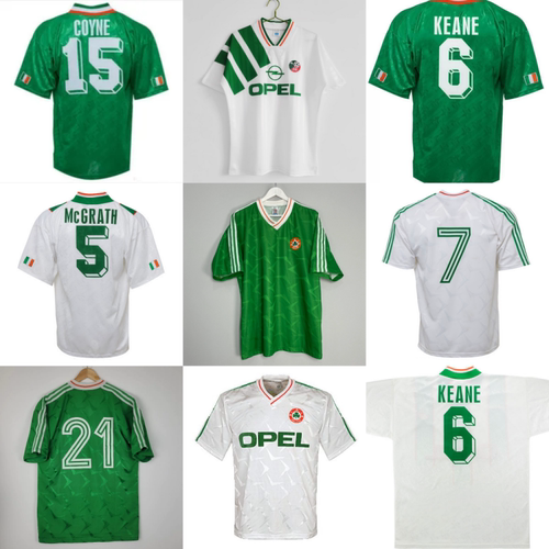 Ireland retro jersey football shirt KEANE