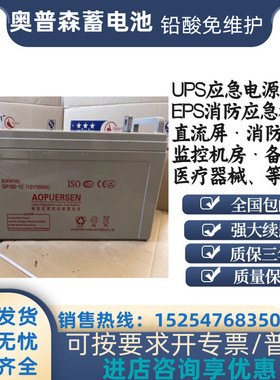 AOPUERSEN奥普森蓄电池12V100AH24A40A65A120AUPS应急电源EPS电源