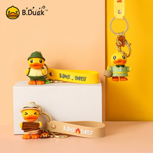 B.Duck小黄鸭钥匙扣立体造型