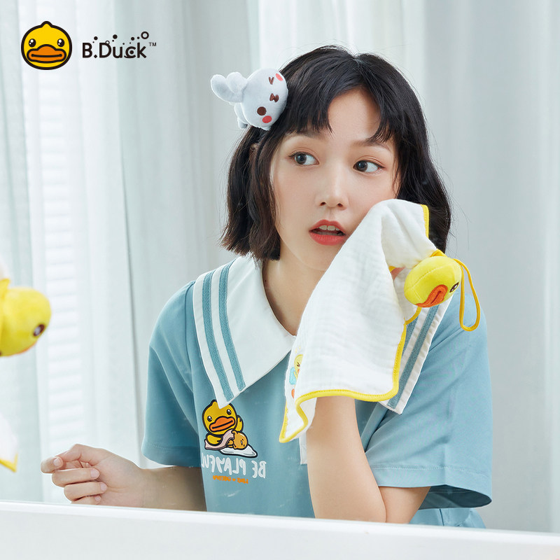 小黄鸭可悬挂鸭头创意毛巾图片