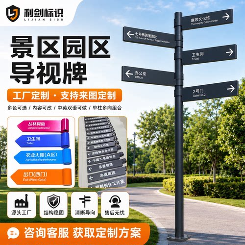 定制不锈钢户外景区导向牌