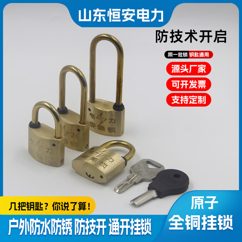 铜锁通开防水户外电力表箱全铜锁