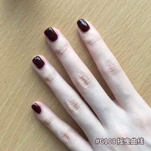 VCND（G108摇曳红酒-暗红色）秋冬显白橄榄皮黄皮水性指甲油