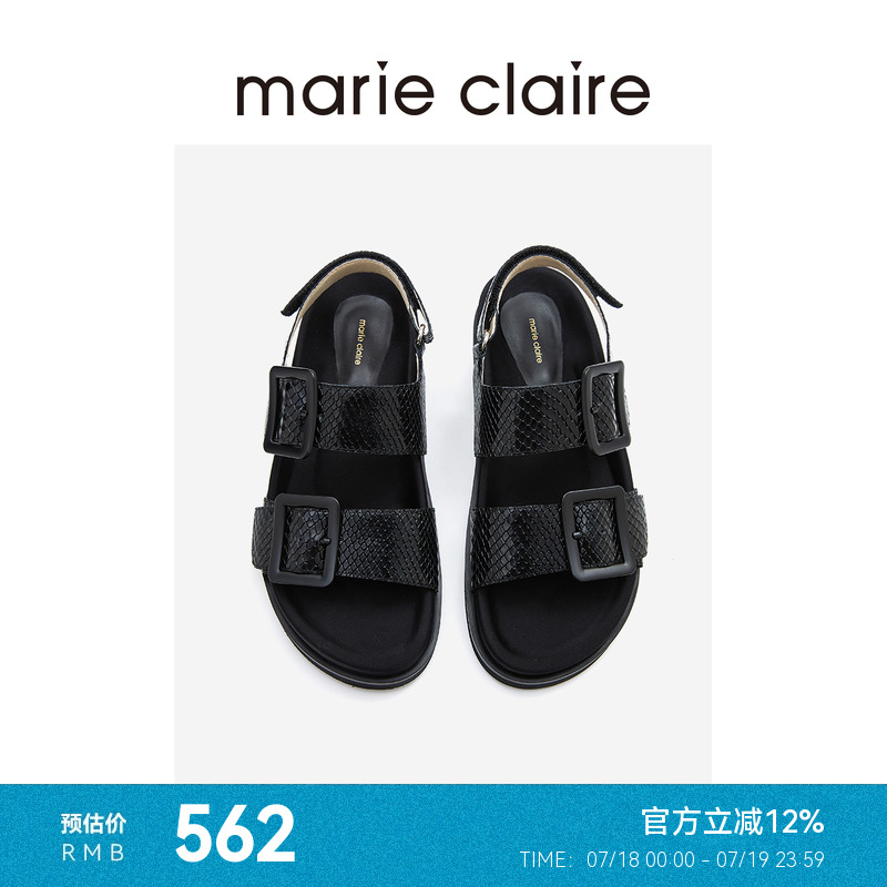 压纹沙滩平底凉鞋女平底女鞋