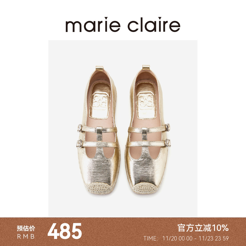 MC女鞋双T带渔夫鞋24春新款