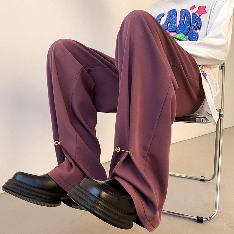 早秋那不勒斯休闲西裤男高级感宽松垂感直筒裤女KK388-P60,男装西裤,星座205