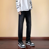 春夏高街vibe修身破洞黄泥染拉链牛仔裤男K822-K823-P65控88，男装牛仔裤，星座205