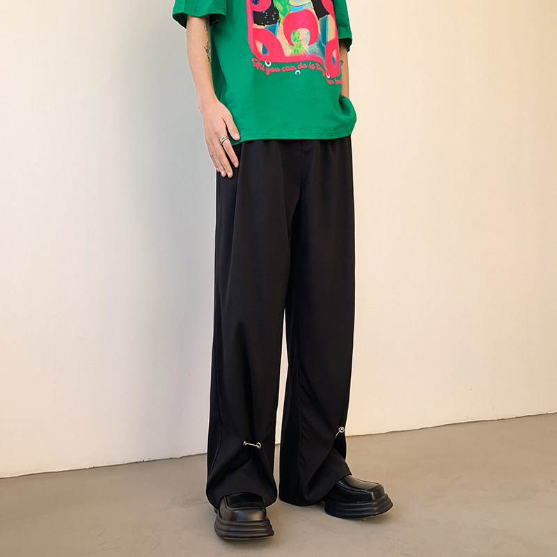 早秋那不勒斯休闲西裤男高级感宽松垂感直筒裤女KK388-P60，男装西裤，星座205