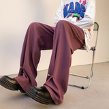 早秋那不勒斯休闲西裤男高级感宽松垂感直筒裤女KK388-P60，男装西裤，星座205