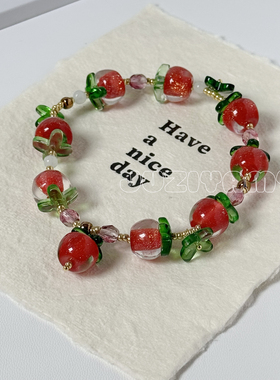 原创首发细闪苹果手链女包邮