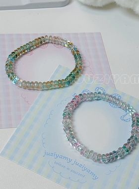 【橘子yamy】原创 渐变超优米珠6mm车轮珠手链 包邮