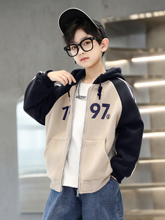 男童外套秋冬款2026新款韩版休闲加绒洋气儿童男孩棒球服装潮
