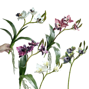 仿真卡特兰加多利亚兰花假花摆件室内客厅装饰品插花艺绿植盆栽