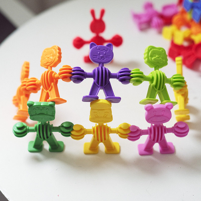 1-5岁大号动物拼插雪花片3到6岁幼儿园宝宝早教积木益智拼装玩具