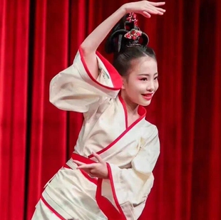汉唐舞蹈橘颂演出服少儿古典民族中国风舞蹈表演服礼仪之邦儿童1