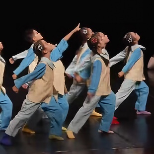 少儿现代群舞《月儿明，风儿轻》专业定制同款舞蹈演出表演服w