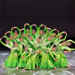 女子当代舞群舞《生如夏花》同款渐变舞蹈演出表演服专业定制