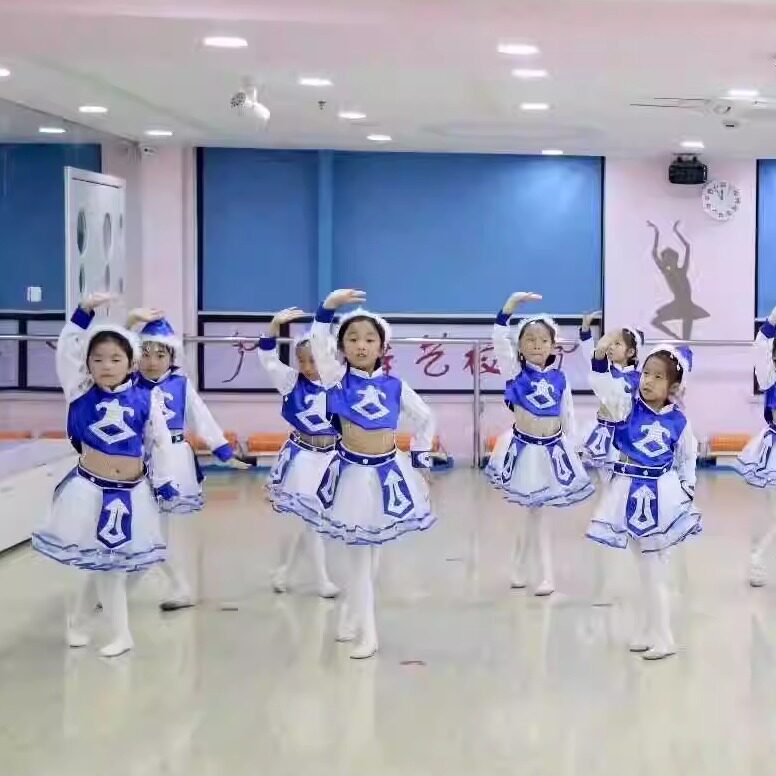 小荷风采小绵羊《草原欢歌》舞蹈服儿童蒙古舞演出服民族表演服W