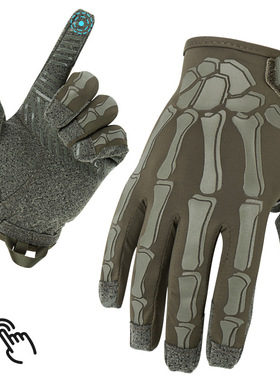 跨境新款冰丝摩托车防滑防晒透气耐磨骑行全指触屏战术手套春夏
