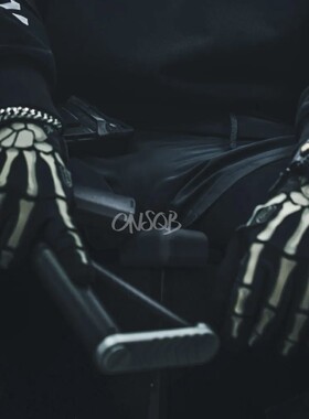 FISTPLAST死神幽灵夜光摩托车骑行防滑透气弹力薄战术触屏手套