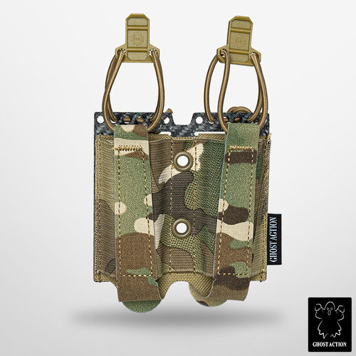 幽灵行动 ferro法老款9MM双联战术快拔套 腰封molle多用途工具包