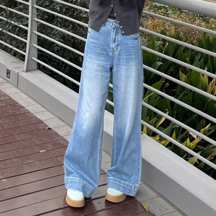 阔腿牛仔裤女垂感显瘦2026年新款高腰宽松慵懒松弛感休闲女士长裤