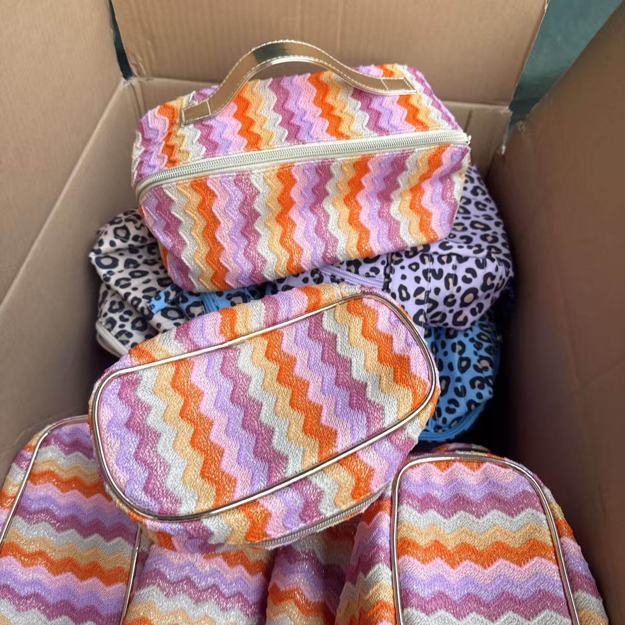 挖到宝了！外单轻奢时尚大容量编织手提化妆包收纳包旅行洗漱包,收纳整理,化妆包,淘宝优惠券,粉丝福利购,淘宝优惠卷