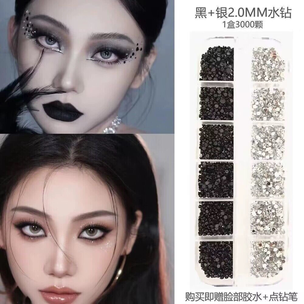 万圣节红钻脸部装饰品贴脸泪钻网红仿妆美甲饰品受伤血水钻音乐节