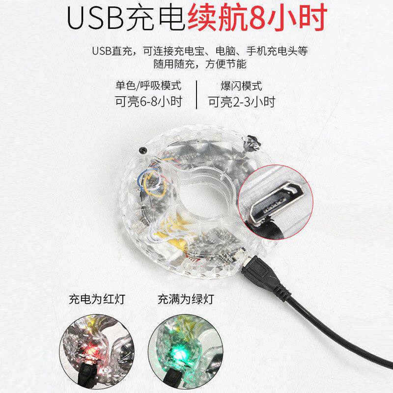 阿希照明usb装饰花鼓风火轮充电骑行灯灯单车新款平衡装备车轮山