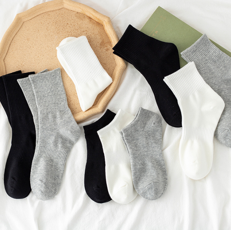 ins长筒春秋日系浅口白色袜子