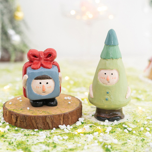 阿楹 奶油多巴胺圣诞可爱治愈小摆件迷你稀奇古怪手办情侣礼物女