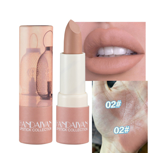 深唇打底色 出口欧美裸色口红丝绒雾面泥土色唇釉细腻黄黑皮口棕