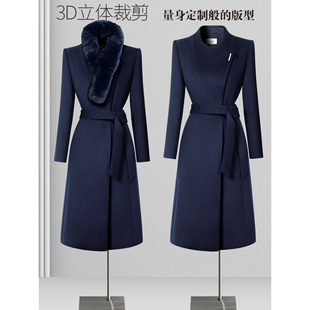 售楼部珠宝店工作服冬季 职业新款 羊毛大衣女毛呢外套前台销售工装