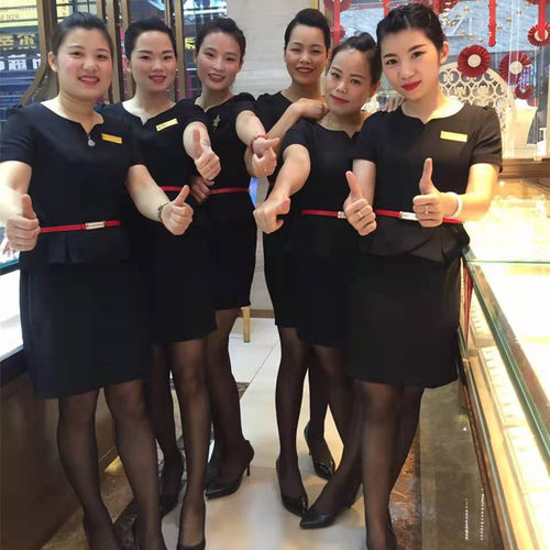珠宝店工作服修身职业连衣裙