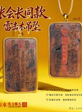 雷击枣木张会长同款雷击木吊坠道经师宝道家用品配饰