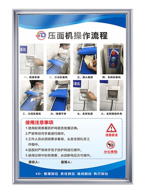 厨房操作流程金口才KT板