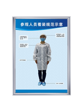 无尘车间着装制度标识牌KT金口才