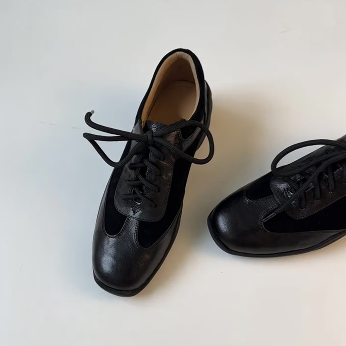 羊皮版~韩系小众设计感小皮鞋绑带舒适软底百搭通勤女款深口单鞋,女鞋,深口单鞋,淘宝优惠券,粉丝福利购,淘宝优惠卷