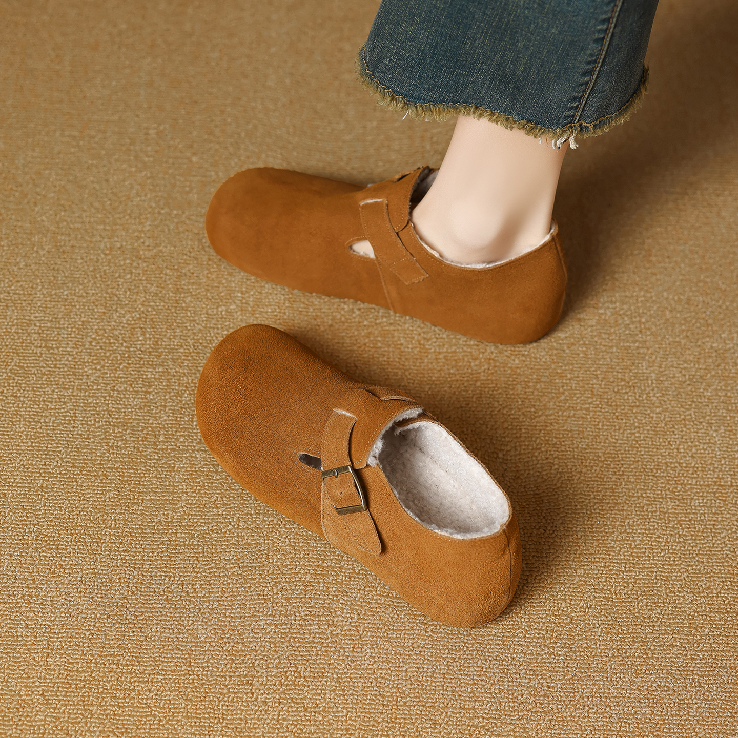 厚底内增高3CM勃肯鞋女