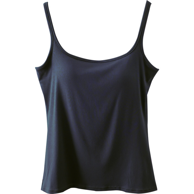 브래지어는 필요하지 않습니다  해변에 작은 서스펜더 벨트가 달린 핫한 소녀 상의 가슴 패드가 있는 컬러풀한 도파민 스레드 조끼