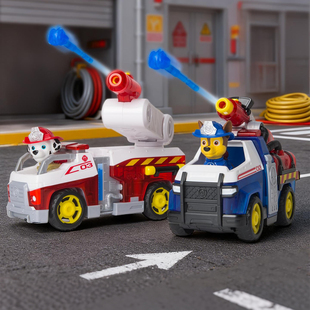 汪汪队玩具消防车男孩毛毛阿奇弹射救援巡逻车儿童生日礼盒套装