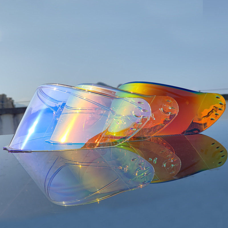 ORZ 966 头盔镜片 透明 茶色 镀银 彩色 幻彩镜