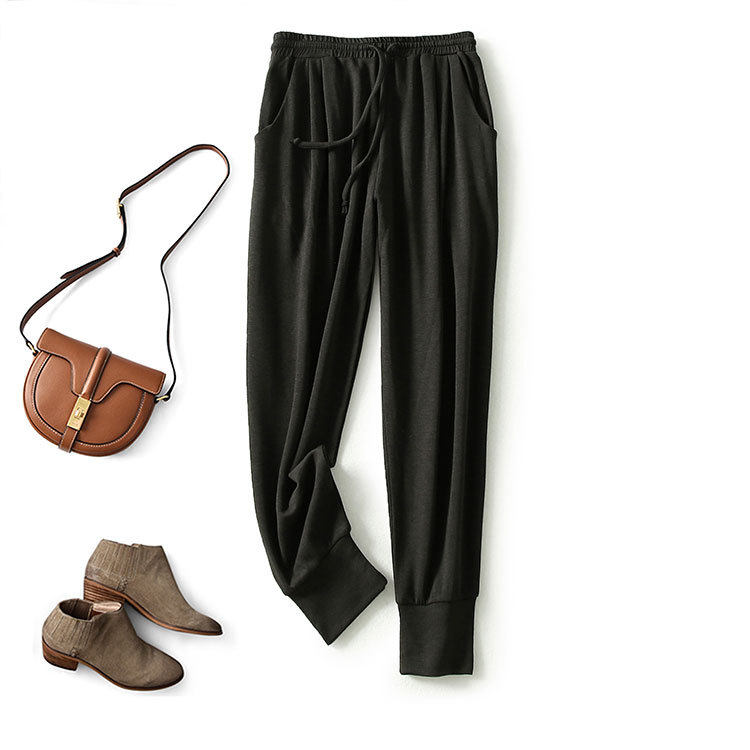 새로운 스타일의 졸라 매는 끈 여성의 봄 가을 겨울 스포츠 바지 플러스 지방 플러스 사이즈 느슨한 캐주얼 레깅스 스웨트 팬츠 하렘 바지